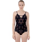 Bronze Age Mandala Cut Out Top Tankini Set