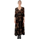 Bronze Age Mandala Button Up Boho Maxi Dress