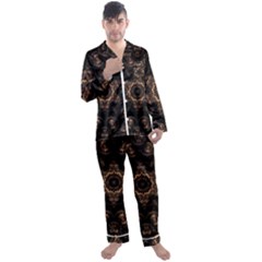 Men s Long Sleeve Satin Pajamas Set 