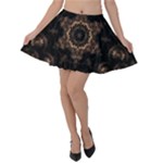 Bronze Age Mandala Velvet Skater Skirt