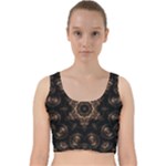 Bronze Age Mandala Velvet Racer Back Crop Top