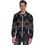 Bronze Age Mandala Men s High Neck Windbreaker