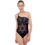 Bronze Age Mandala Classic One Shoulder Swimsuit