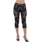 Bronze Age Mandala Lightweight Velour Capri Leggings 