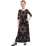 Bronze Age Mandala Kids  Quarter Sleeve Maxi Dress