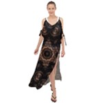 Bronze Age Mandala Maxi Chiffon Cover Up Dress