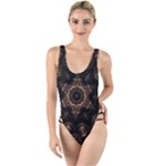 Bronze Age Mandala High Leg Strappy Swimsuit