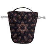 Bronze Age Mandala Drawstring Bucket Bag