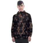 Bronze Age Mandala Men s Front Pocket Pullover Windbreaker