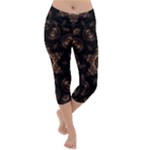 Bronze Age Mandala Lightweight Velour Capri Yoga Leggings