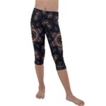 Bronze Age Mandala Kids  Lightweight Velour Capri Leggings 