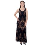 Bronze Age Mandala Sleeveless Velour Maxi Dress