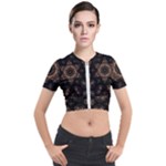 Bronze Age Mandala Short Sleeve Cropped Jacket