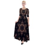 Bronze Age Mandala Half Sleeves Maxi Dress