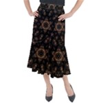 Bronze Age Mandala Midi Mermaid Skirt