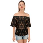 Bronze Age Mandala Off Shoulder Short Sleeve Top