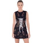 Bronze Age Mandala Lace Up Front Bodycon Dress