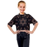 Bronze Age Mandala Kids Mock Neck T-Shirt