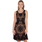 Bronze Age Mandala Knee Length Skater Dress With Pockets