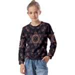 Bronze Age Mandala Kids  Long Sleeve T-Shirt with Frill 