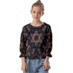 Bronze Age Mandala Kids  Cuff Sleeve Top