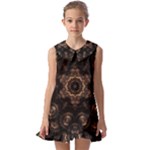 Bronze Age Mandala Kids  Pilgrim Collar Ruffle Hem Dress