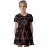 Bronze Age Mandala Kids  Short Sleeve Pinafore Style Dress