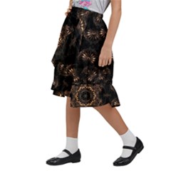 Kids  Ruffle Flared Wrap Midi Skirt 