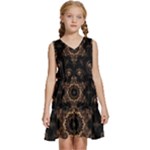 Bronze Age Mandala Kids  Sleeveless Tiered Mini Dress