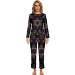 Bronze Age Mandala Womens  Long Sleeve Lightweight Pajamas Set