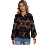 Bronze Age Mandala Women s Long Sleeve Button Up Shirt