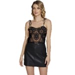 Bronze Age Mandala Flowy Camisole Tie Up Top