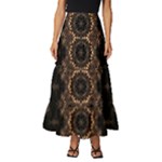 Bronze Age Mandala Tiered Ruffle Maxi Skirt