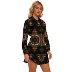 Womens Long Sleeve Shirt Dress 