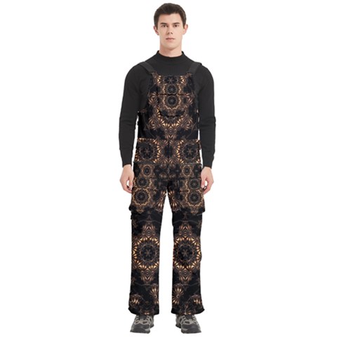 Bronze Age Mandala Men s Side Zip Front Pouch Ski And Snowboard Bib Pants	 from ArtsNow.com