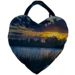 Peaceful Horizons of Uruguay  Giant Heart Shaped Tote