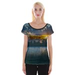 Peaceful Horizons of Uruguay  Cap Sleeve Top