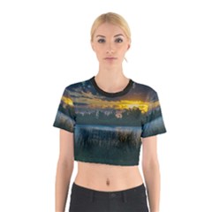 Peaceful Horizons of Uruguay  Cotton Crop Top from ArtsNow.com