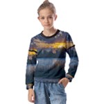 Peaceful Horizons of Uruguay  Kids  Long Sleeve T-Shirt with Frill 