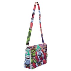 Shoulder Bag with Back Zipper 