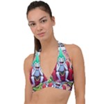 Huiok Halter Plunge Bikini Top