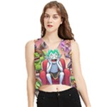 Huiok V-Neck Cropped Tank Top