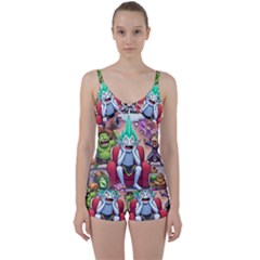 Tie Front Two Piece Tankini 