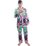 Huiok Men s Long Sleeve Satin Pajamas Set