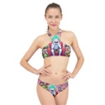 Huiok High Neck Bikini Set