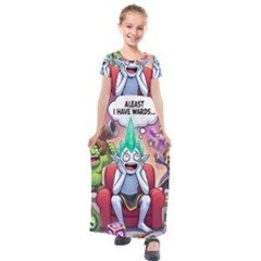 Kids  Short Sleeve Maxi Dress 