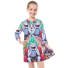 Kids  Quarter Sleeve Shirt Dress 