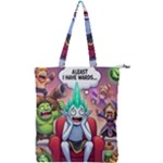 Huiok Double Zip Up Tote Bag