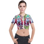 Huiok Short Sleeve Cropped Jacket