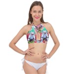 Huiok Cross Front Halter Bikini Top